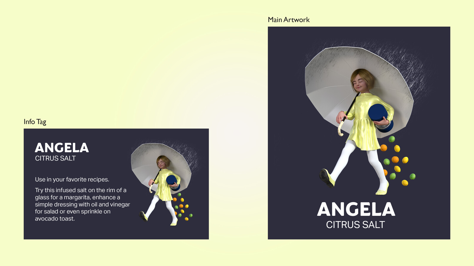 Angela's Citrus Salt (Info Tag and Label)