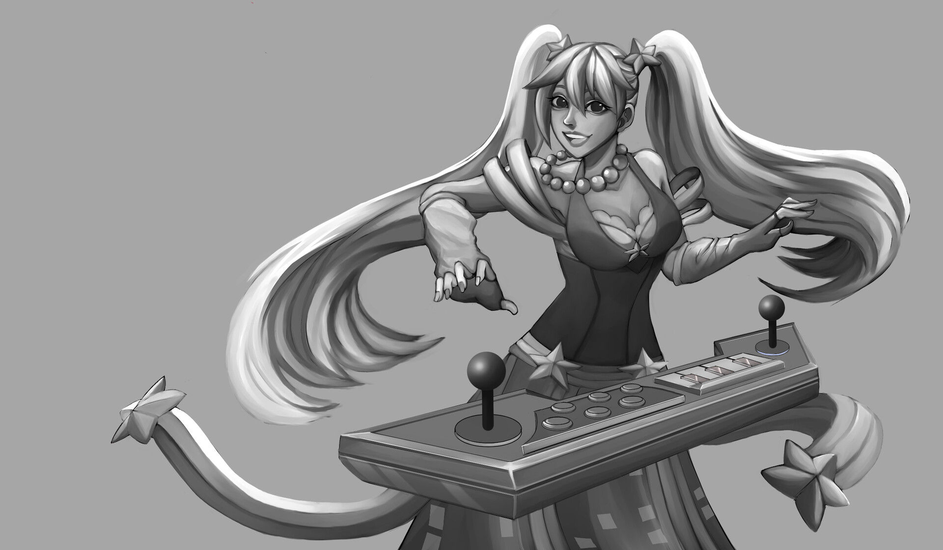 ArtStation - Arcade Sona Visual Rework Fan Art - League of Legends, image size:1920x1120