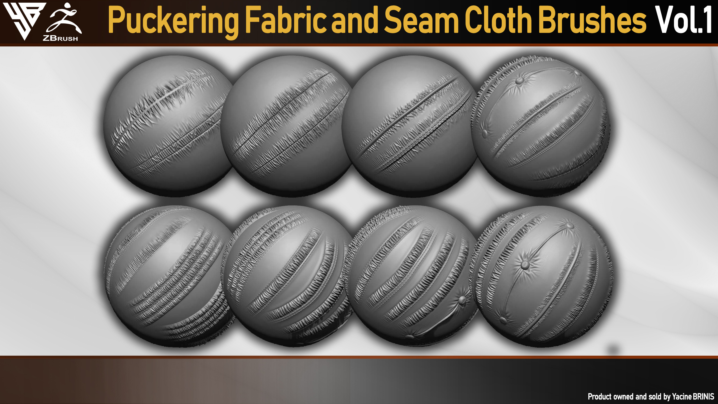 40 Puckering Fabric and Seam Cloth Brushes and Alphaes By Yacine BRINIS 003