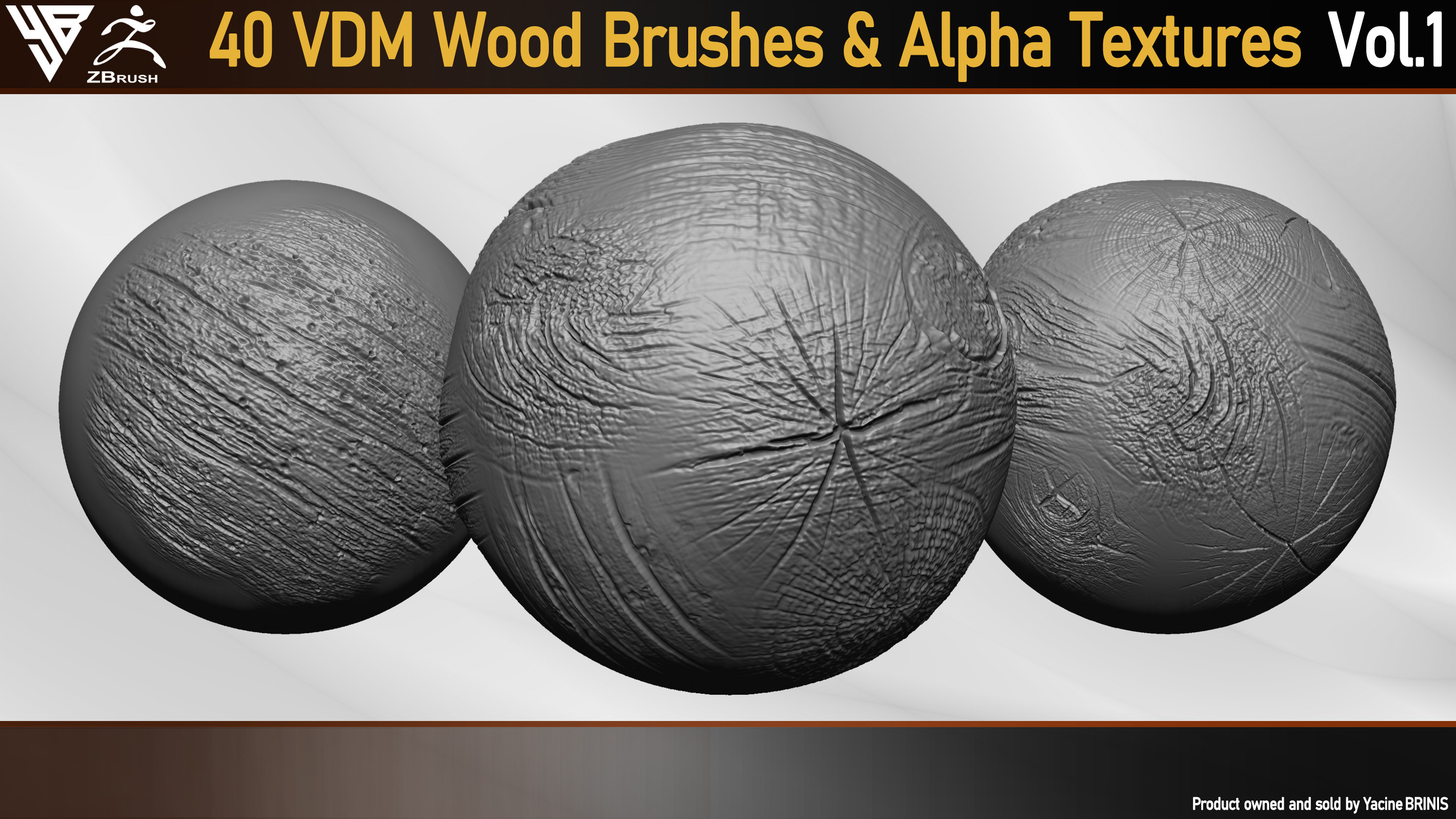 40 VDM Wood Brushes and Alpha Textures By Yacine BRINIS Vo1- Set 002