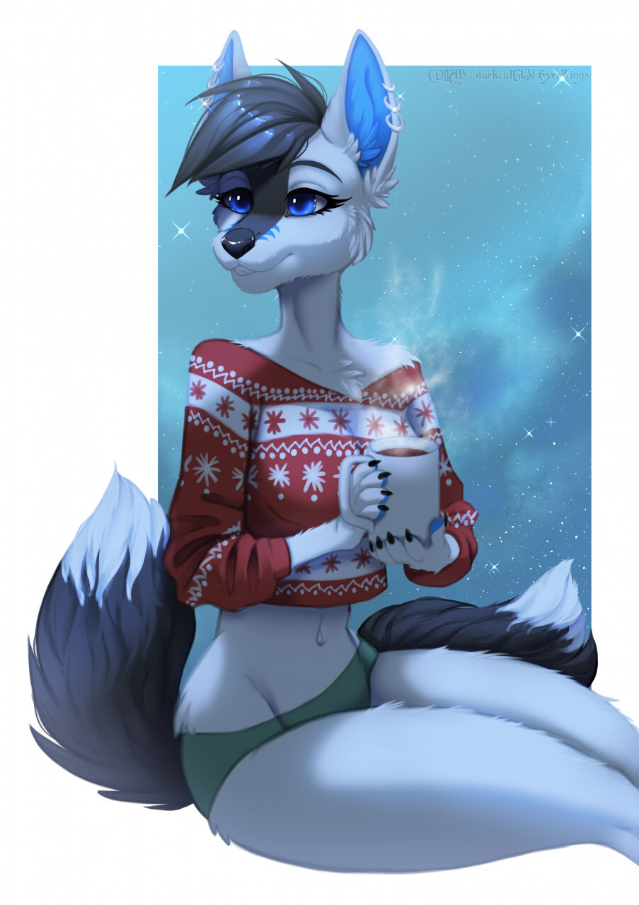 anthro arctic fox girl