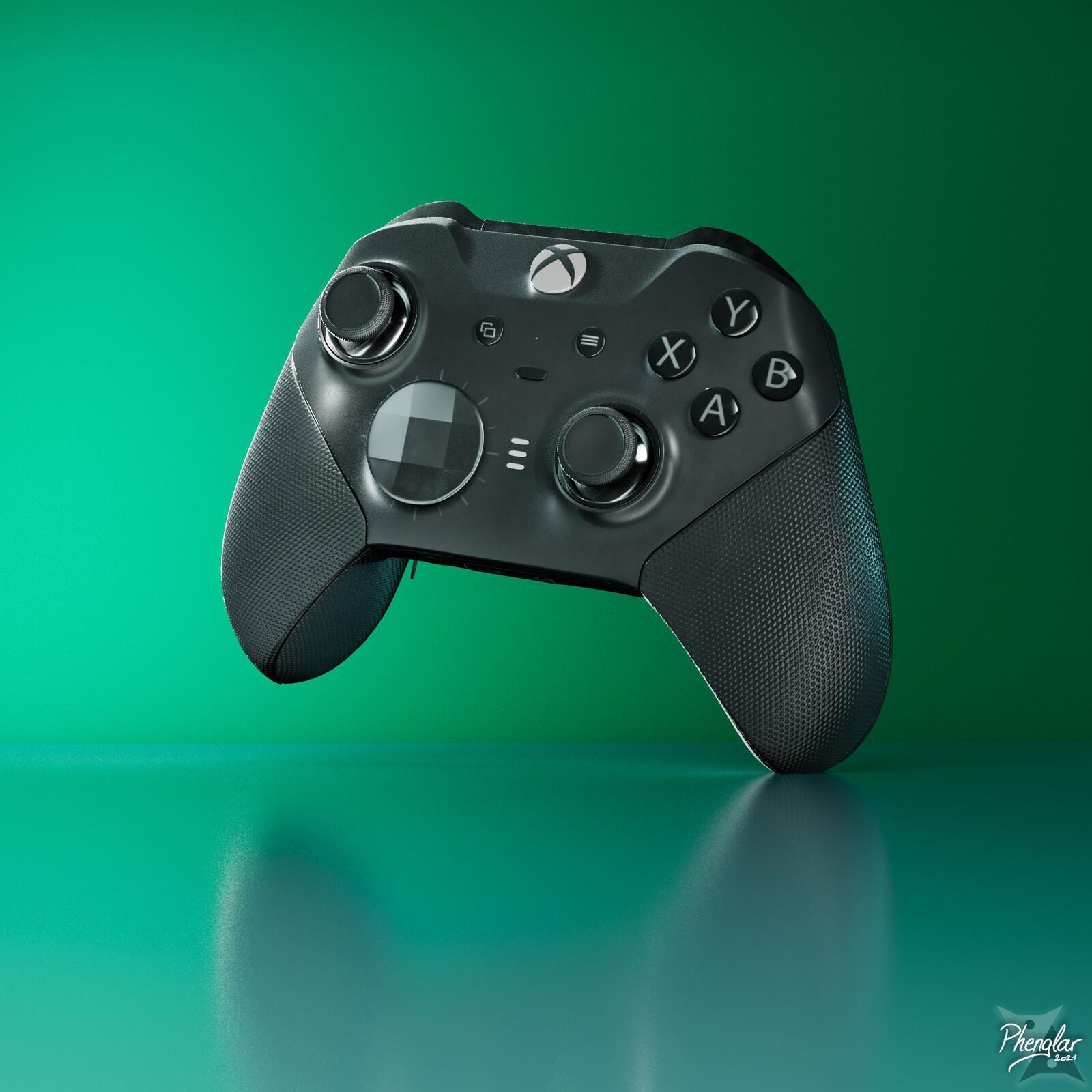 Microsoft Elite Series 2 Controller for XBox One (High-poly modeling)