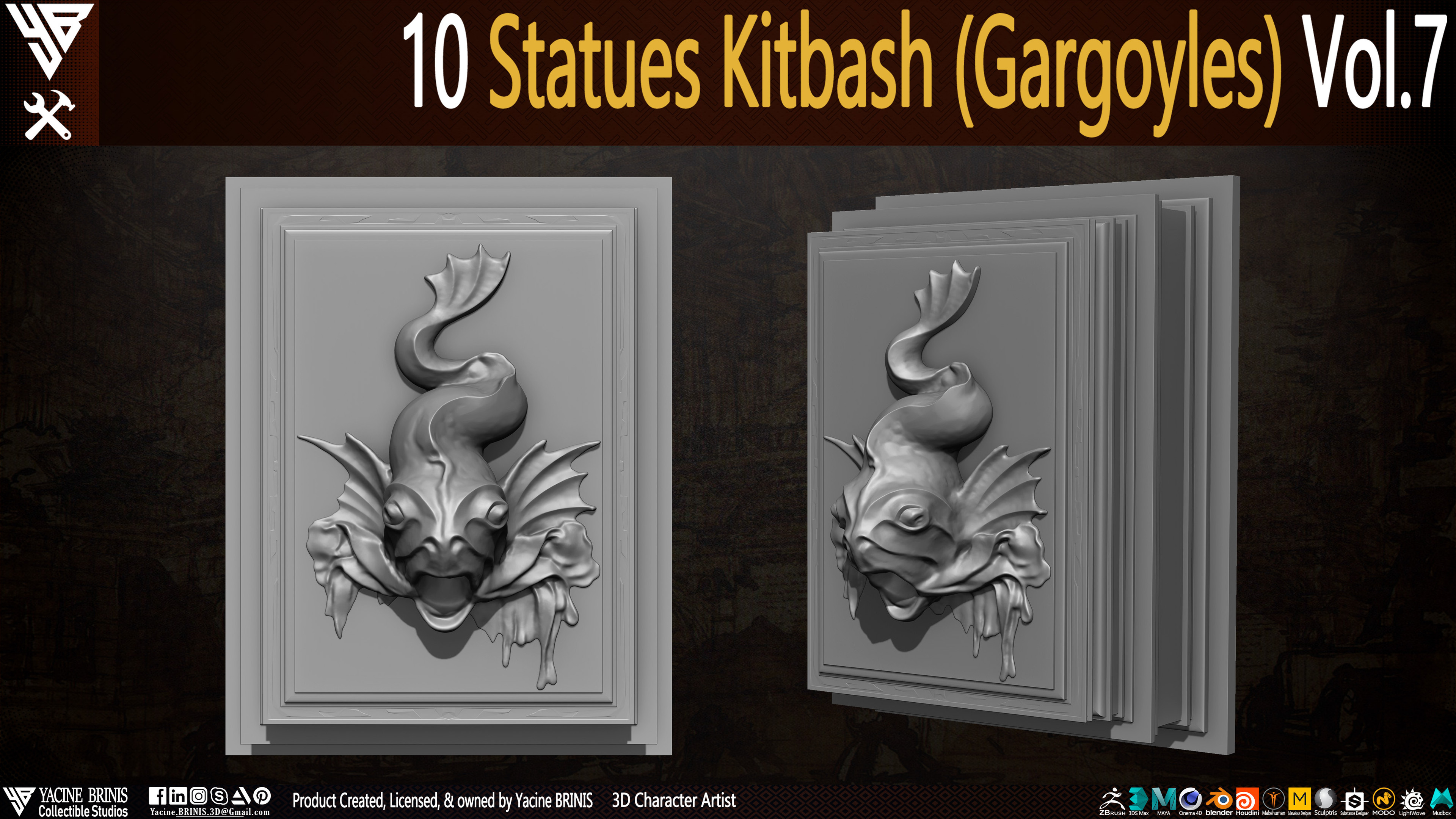 Statues Kitbash by yacine brinis Set 47