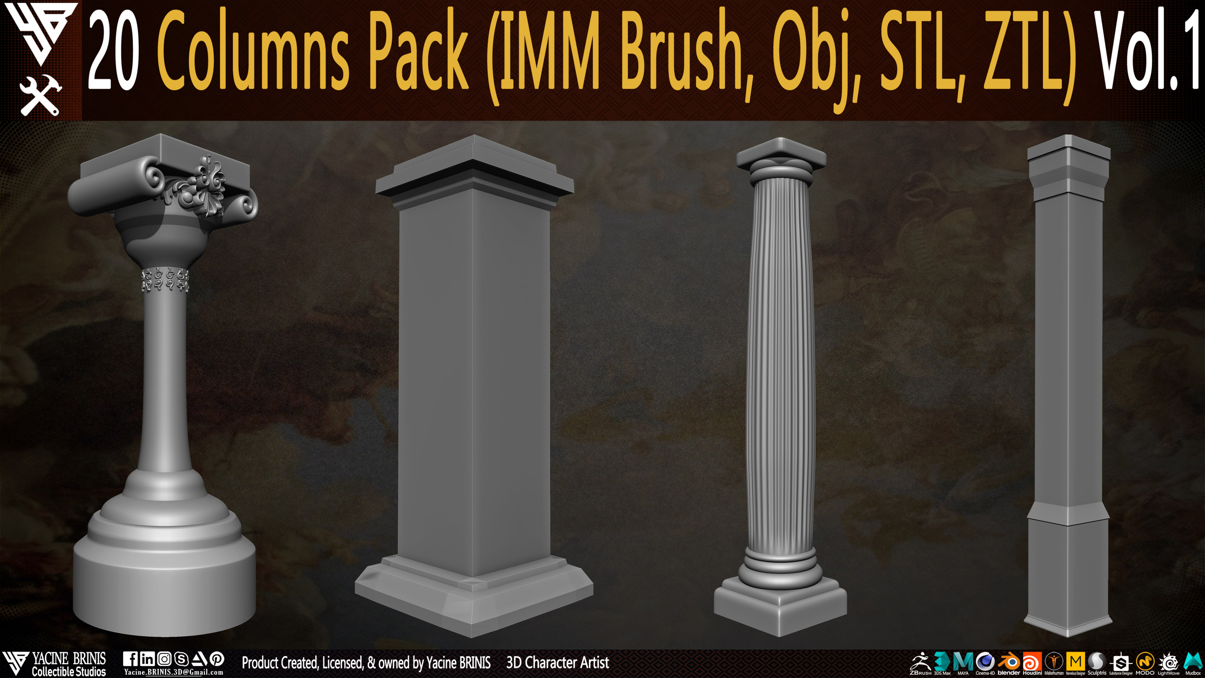 20 Columns Pack Vol 1 By Yacine BRINIS Set 04