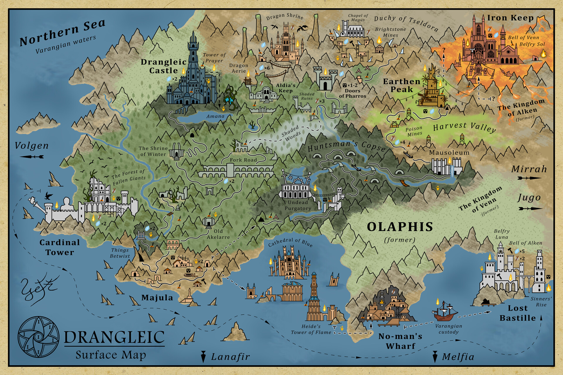 ArtStation - Dark Souls World Map