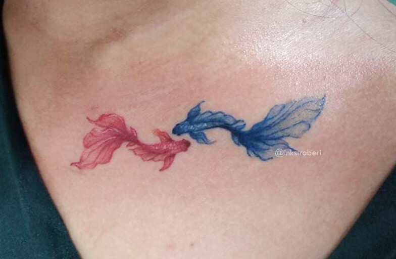 Small Japanese Koi Fish Tattoo #smalltattoo #tattoodesign #tattooidea... |  TikTok