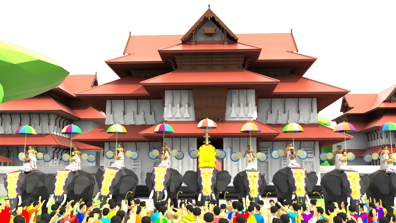 ArtStation Thrissur Pooram An Origamy