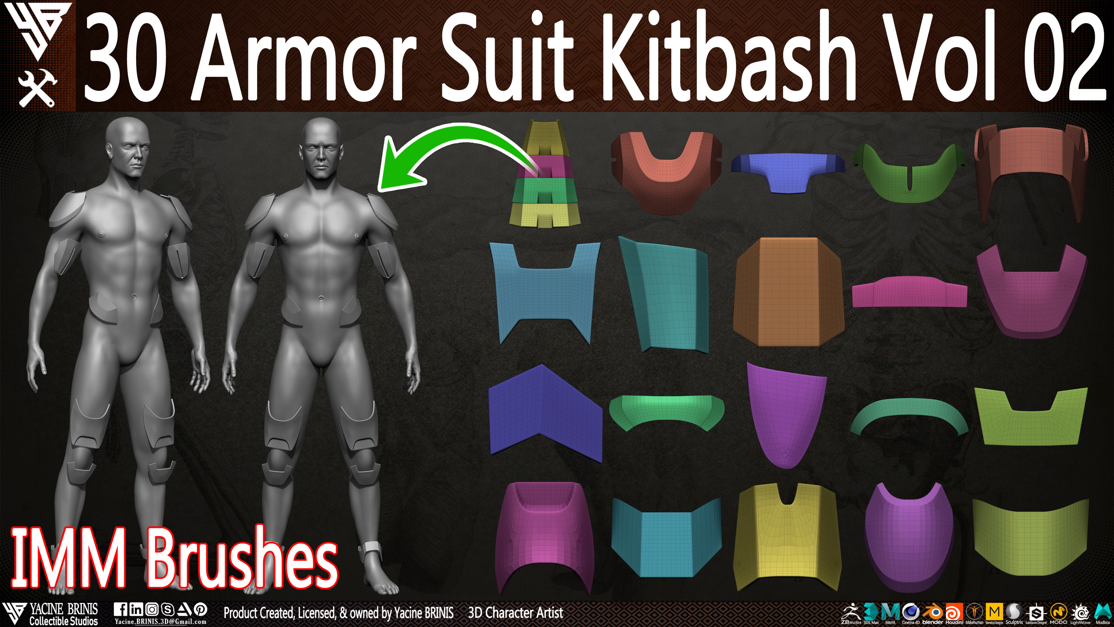 30 Armor Suit Kitbash By Yacine BRINIS Set 005