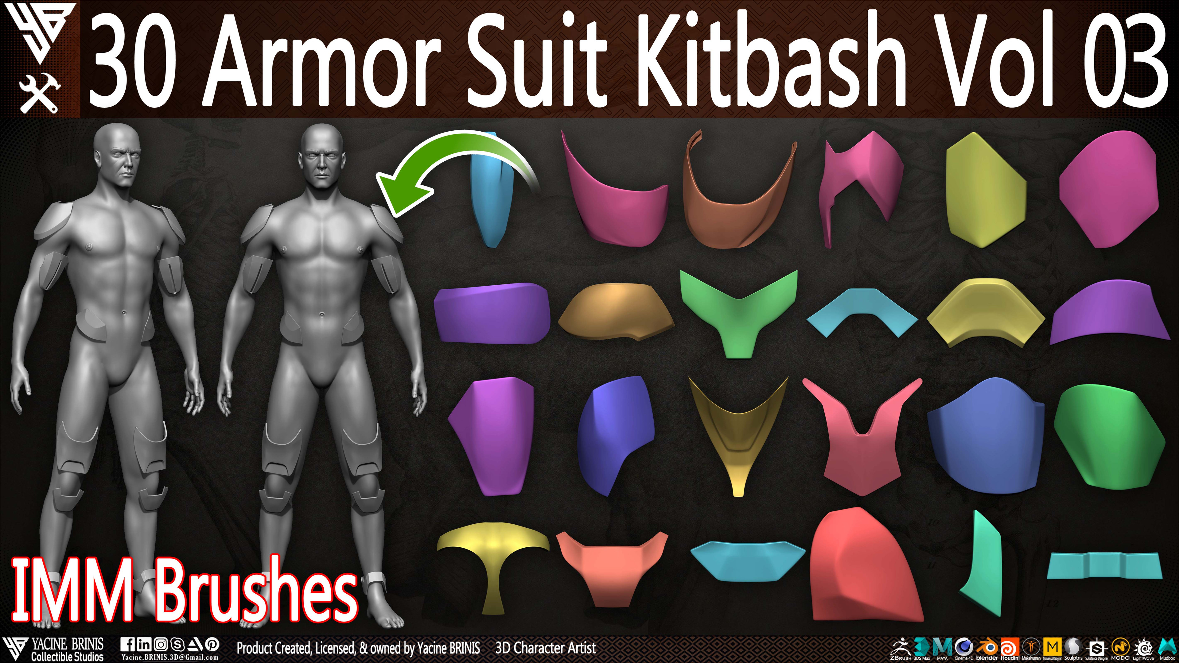 30 Armor Suit Kitbash By Yacine BRINIS Set 010