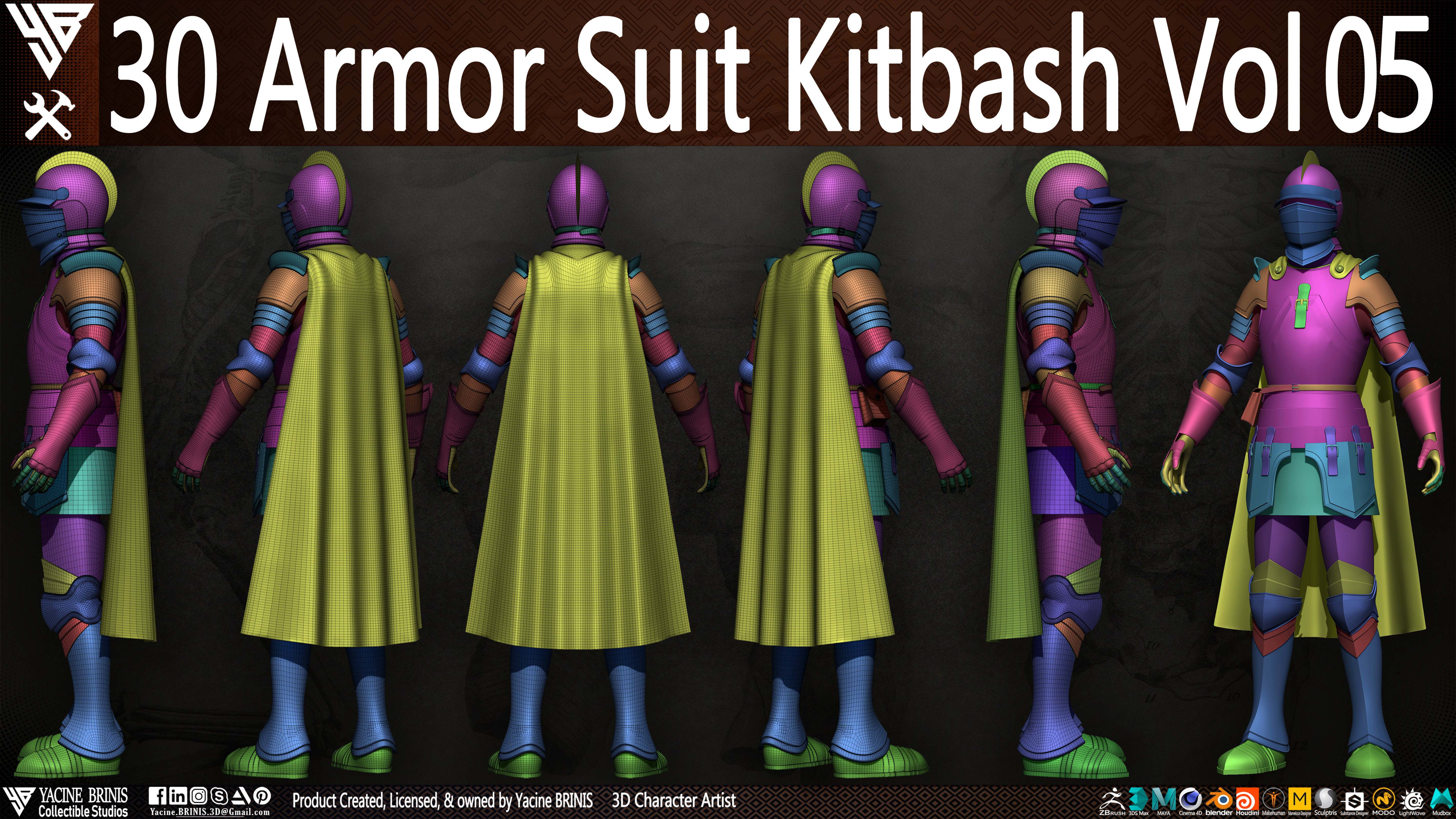 30 Armor Suit Kitbash By Yacine BRINIS Set 026