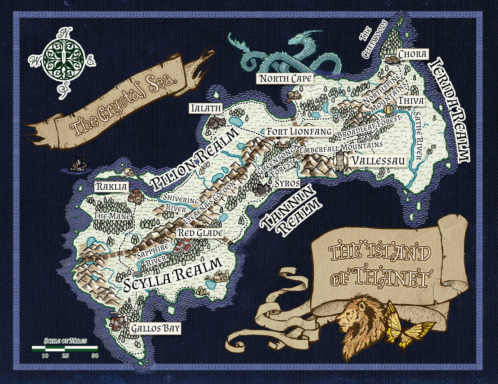 
I created the map in full colour, even though the requirement was black and white. This is intended for digital viewing.

