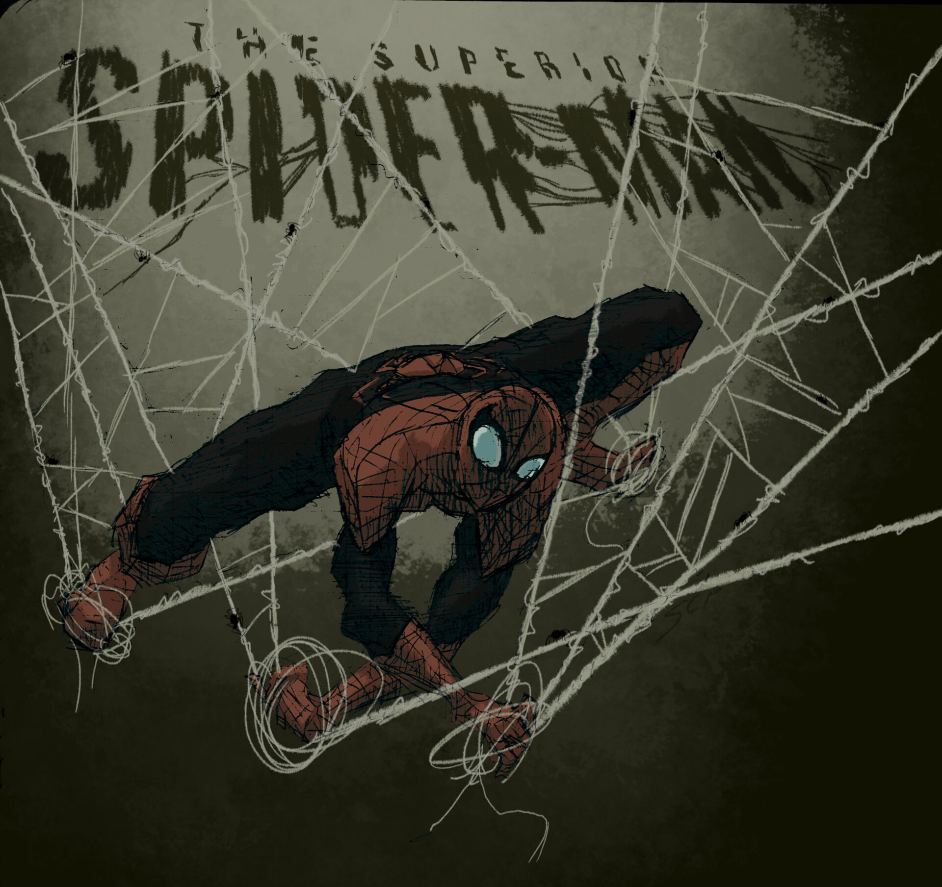 ArtStation - The Superior Spider-Man sketch
