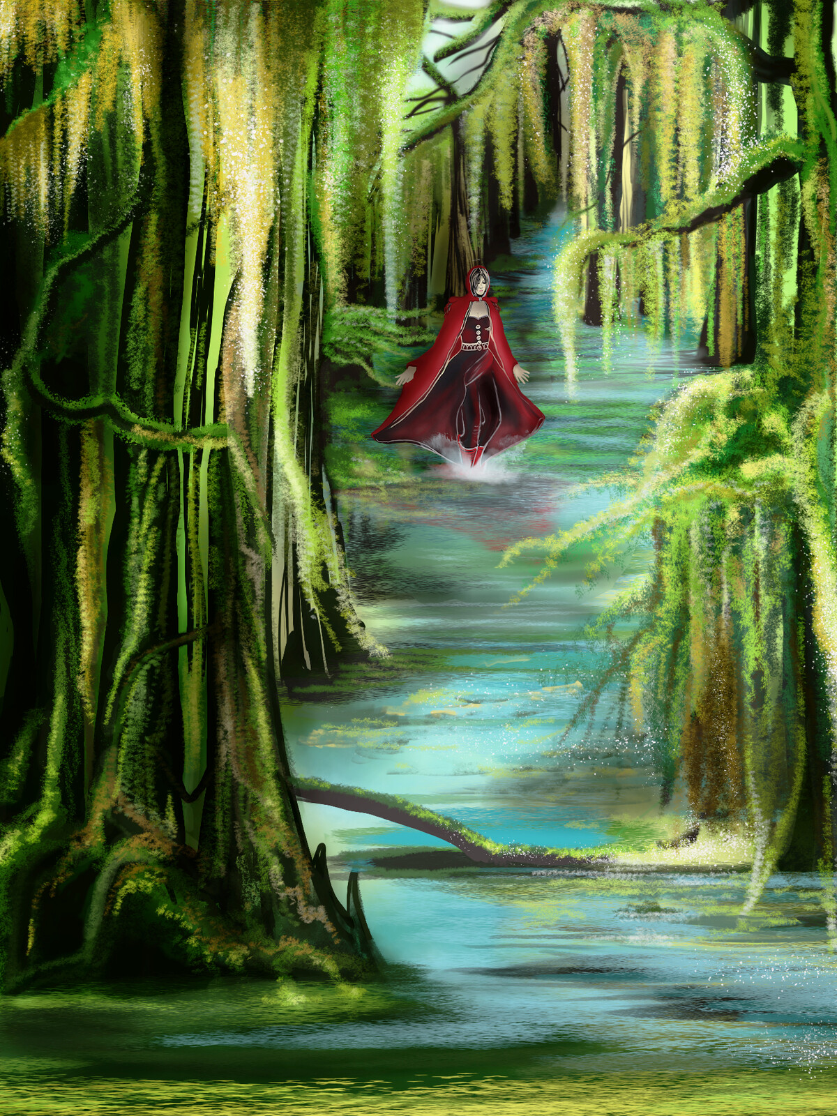 Woman along the river