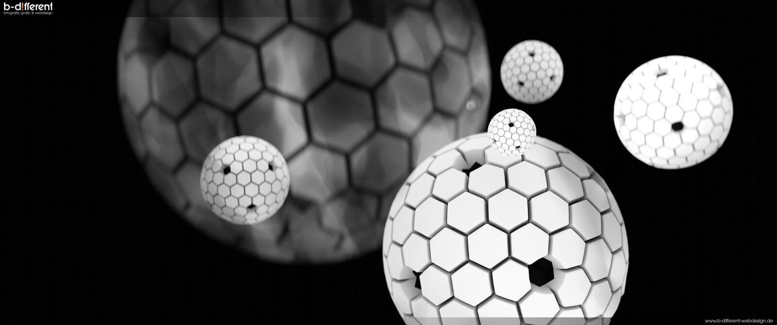 Field Of Hexagonal Spheres | ambient occlusion pass