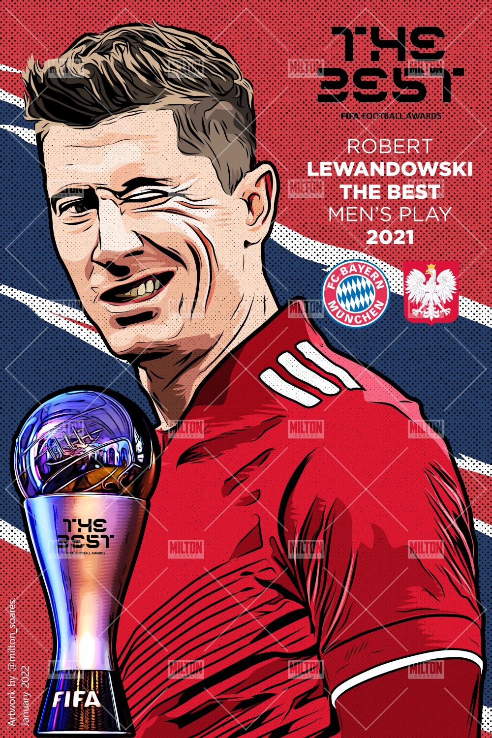 Lewandowski é eleito o melhor jogador de futebol do mundo pela FIFA