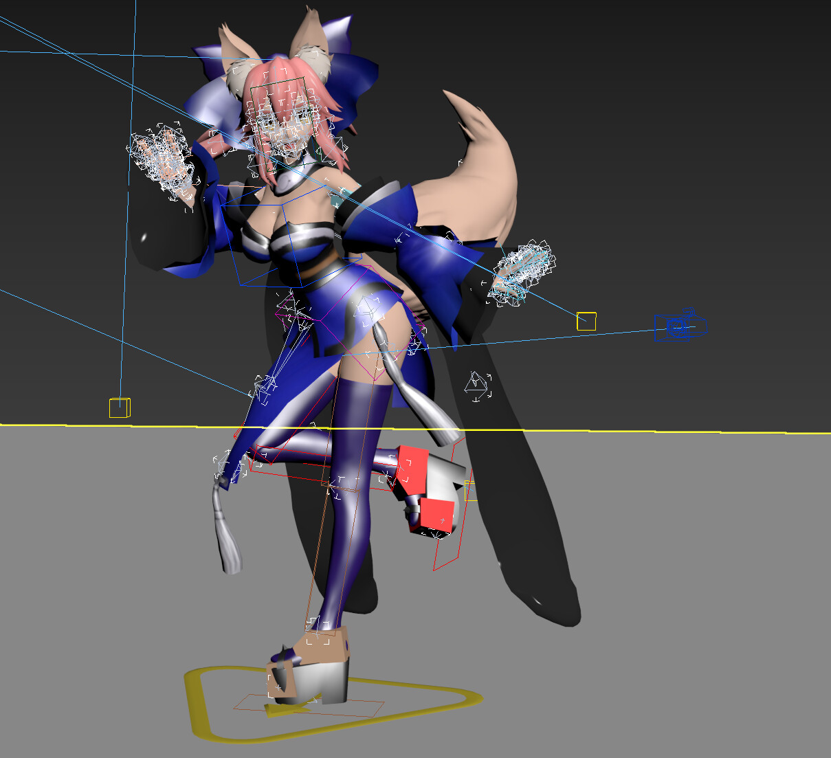 Rigged with Cat Rigging + Original Rigging.