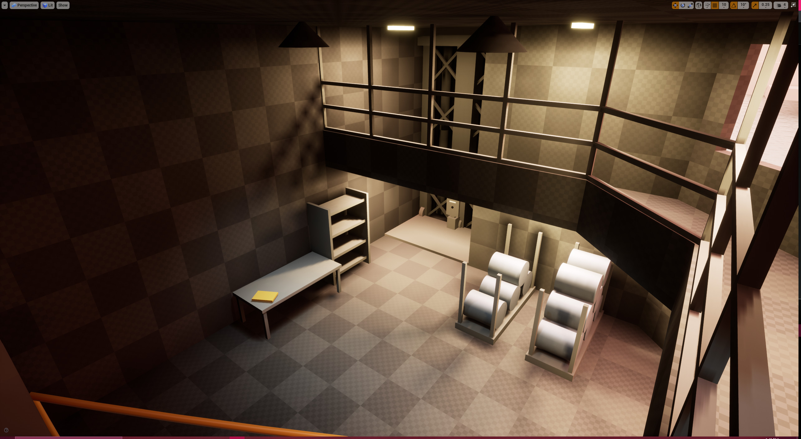 An interior room that the player uses to access station control.