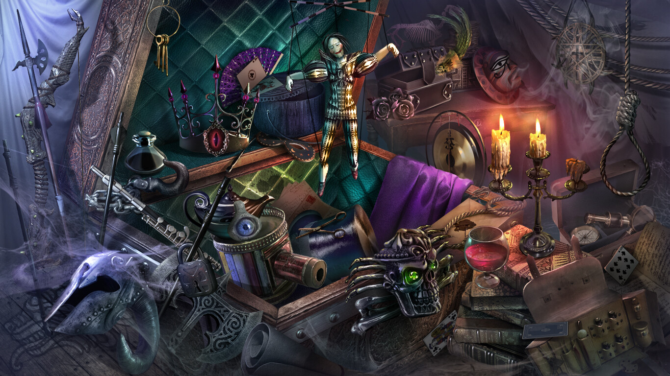 ArtStation - Hidden Object games art. Locations from several projects.