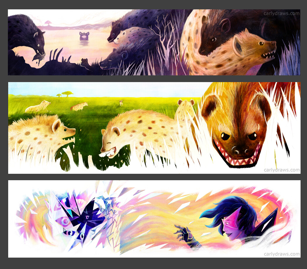 Banner art for creatures and scenarios