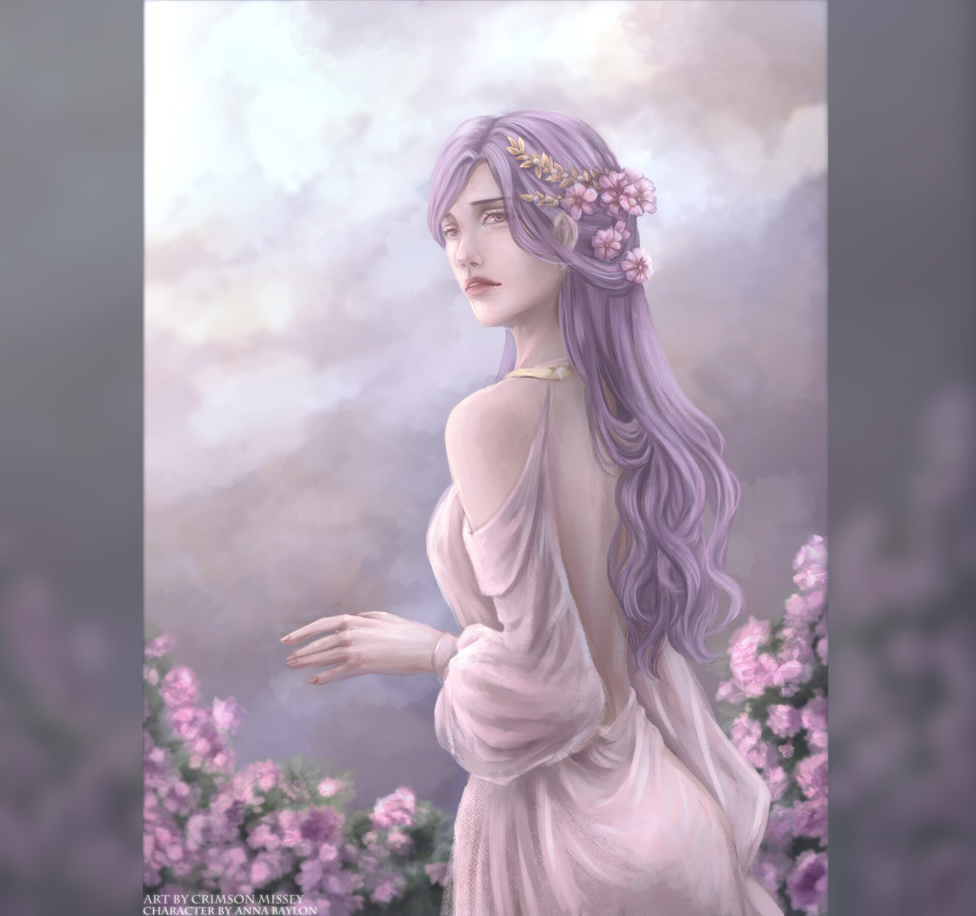 ArtStation - Meriya the nymph of flowers 🌸