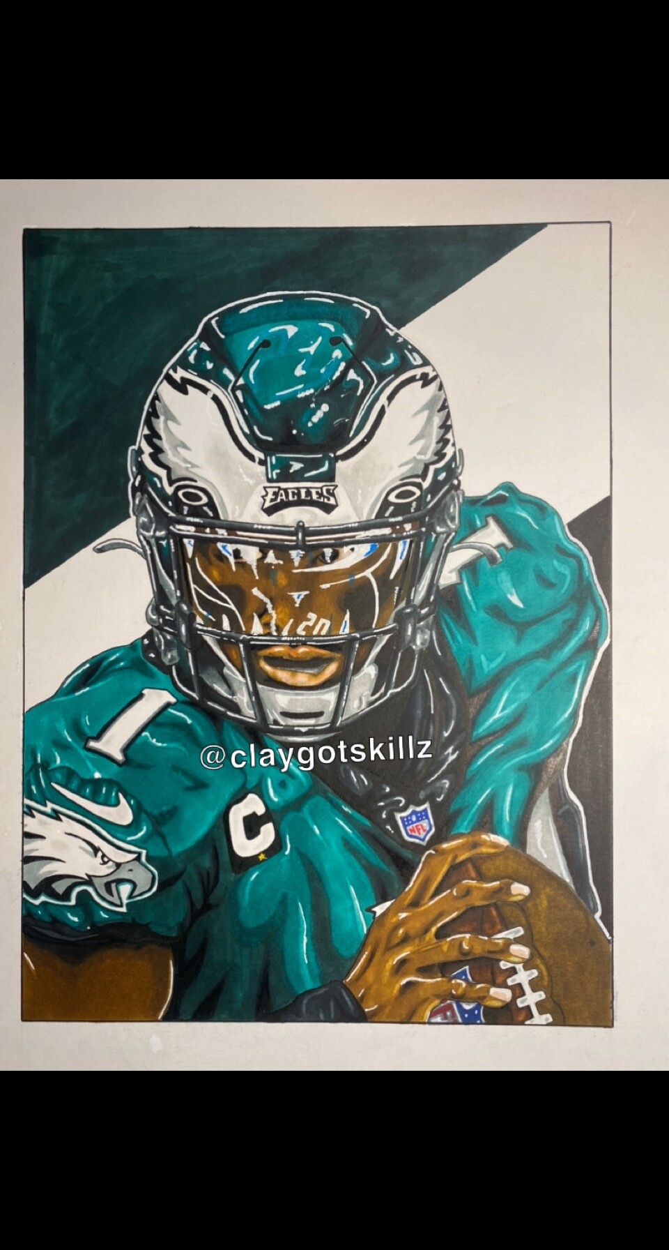 ArtStation NFL art (alcohol markers)