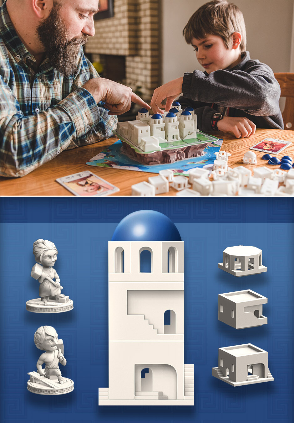 3D models for the workers and houses