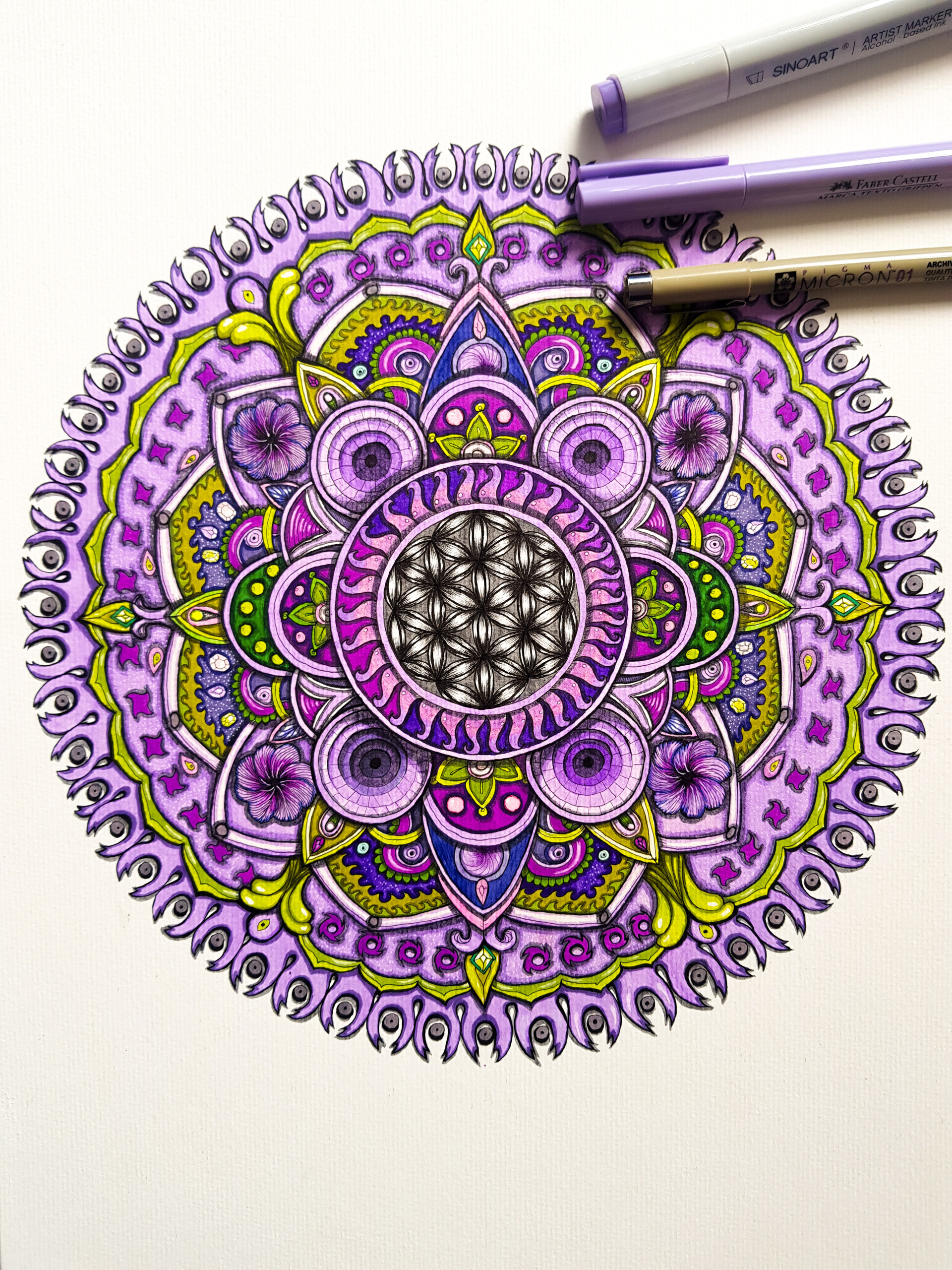 Drawing Flower Of Life Mandala Best Flower Site