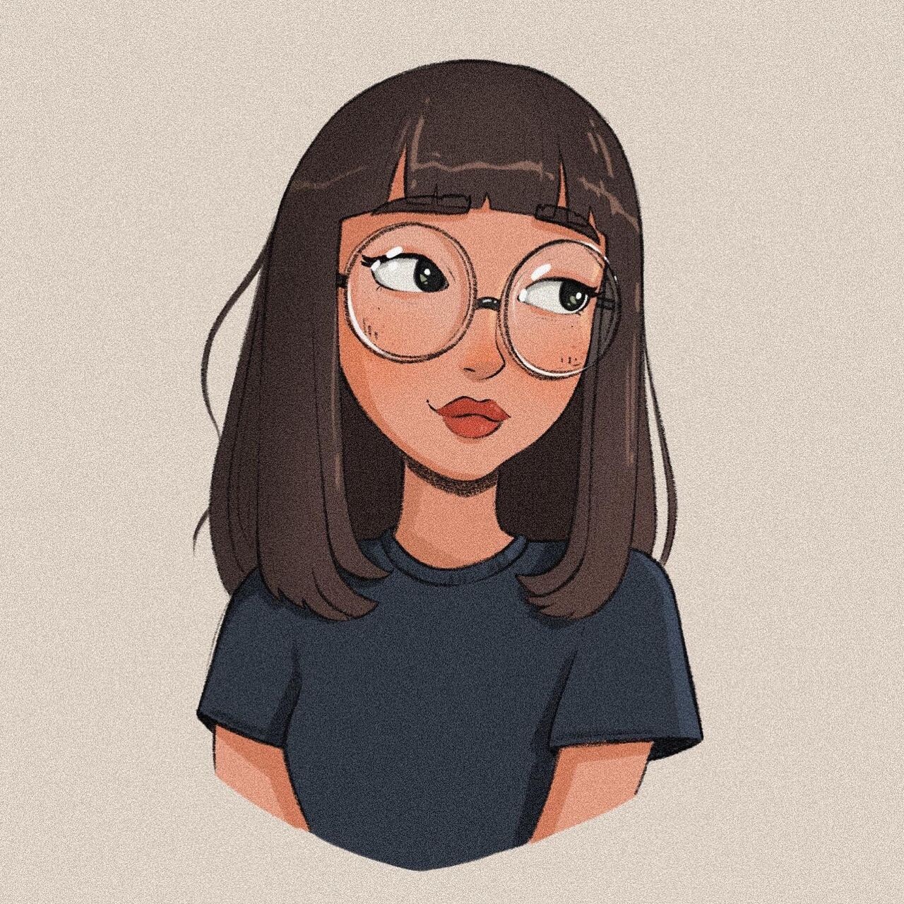 ArtStation Girl with glasses