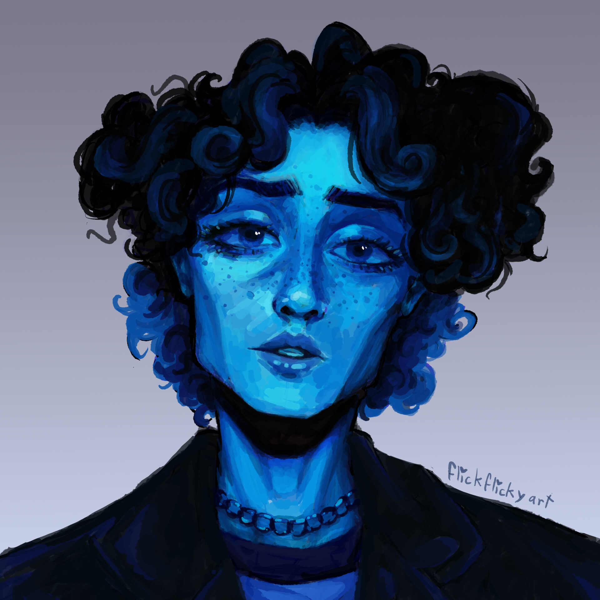 ArtStation - Blue Portrait