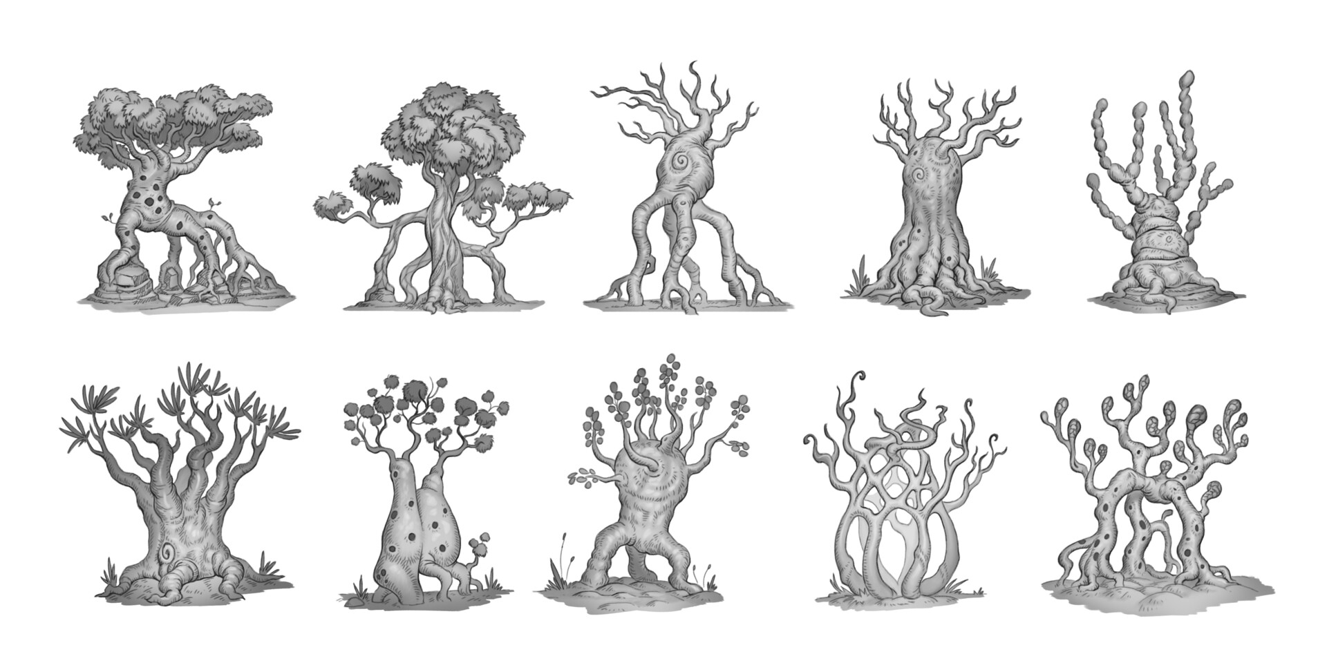 ArtStation - Fantasy Trees