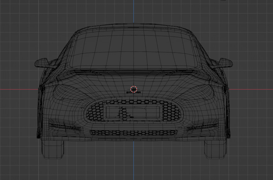 Wireframe: Front view,