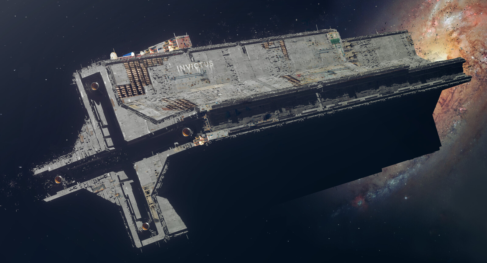 First design test for the invictus ship before it turn circular shape