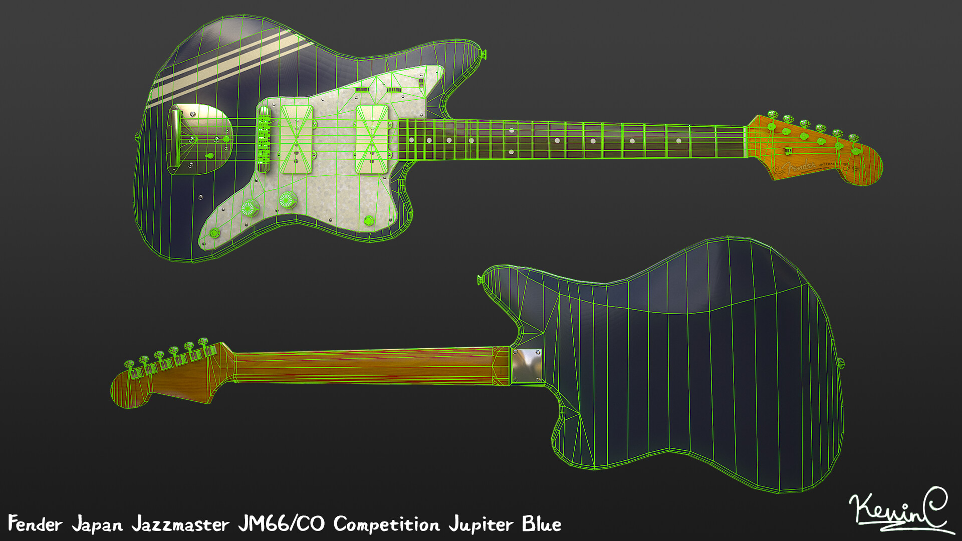 Kevin Cabuslay - Fender Japan Jazzmaster JM66/CO Competition Jupiter Blue