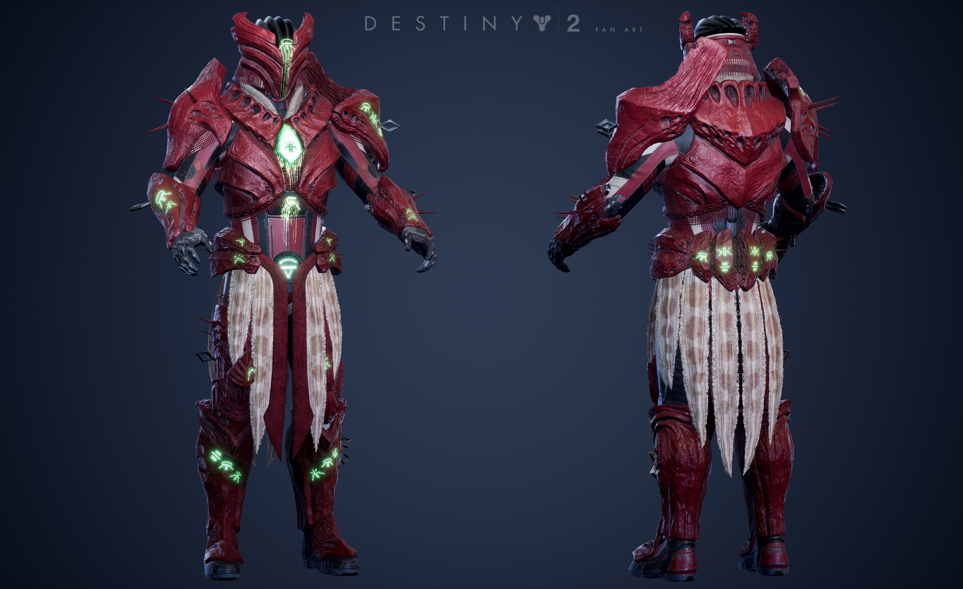 Corey Thomas - Destiny 2 Fan Art • Scarlet Keep Titan Armor Set