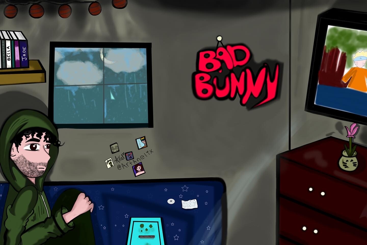 Buy Bad Bunny Digital Download Yonaguni Anime Cartoon Image PNG Online in  India  Etsy