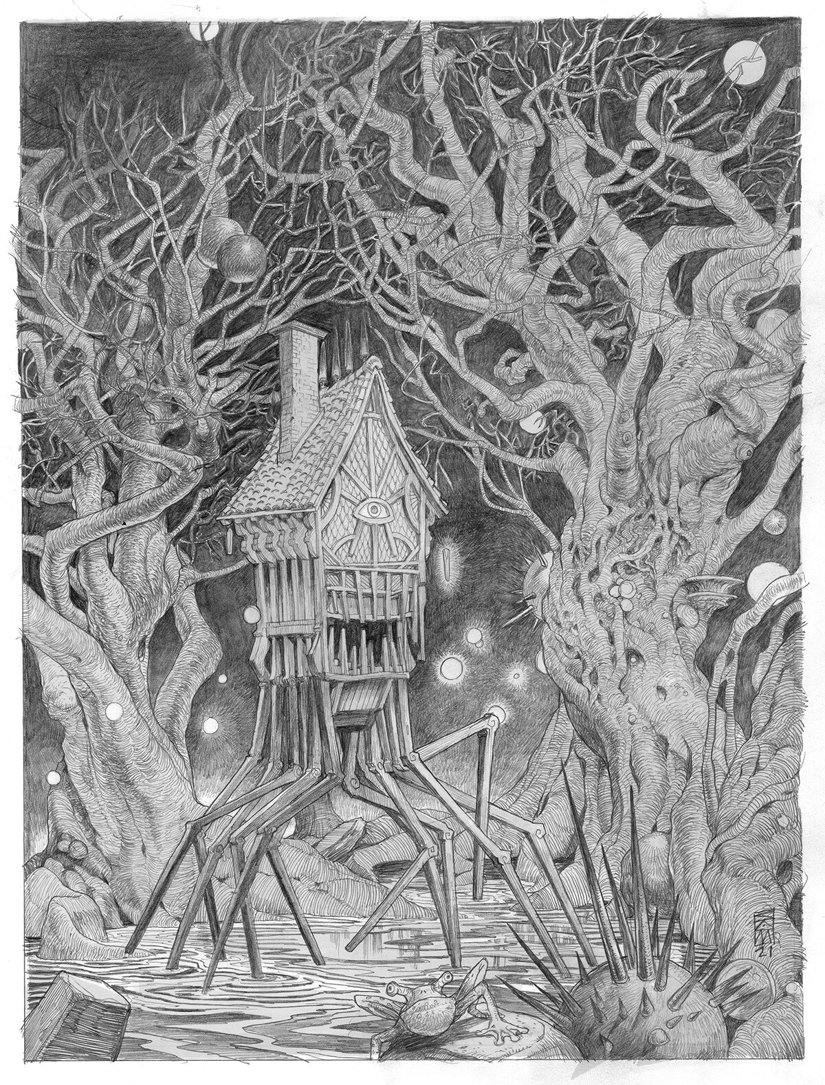Swampwalker - pencil drawing