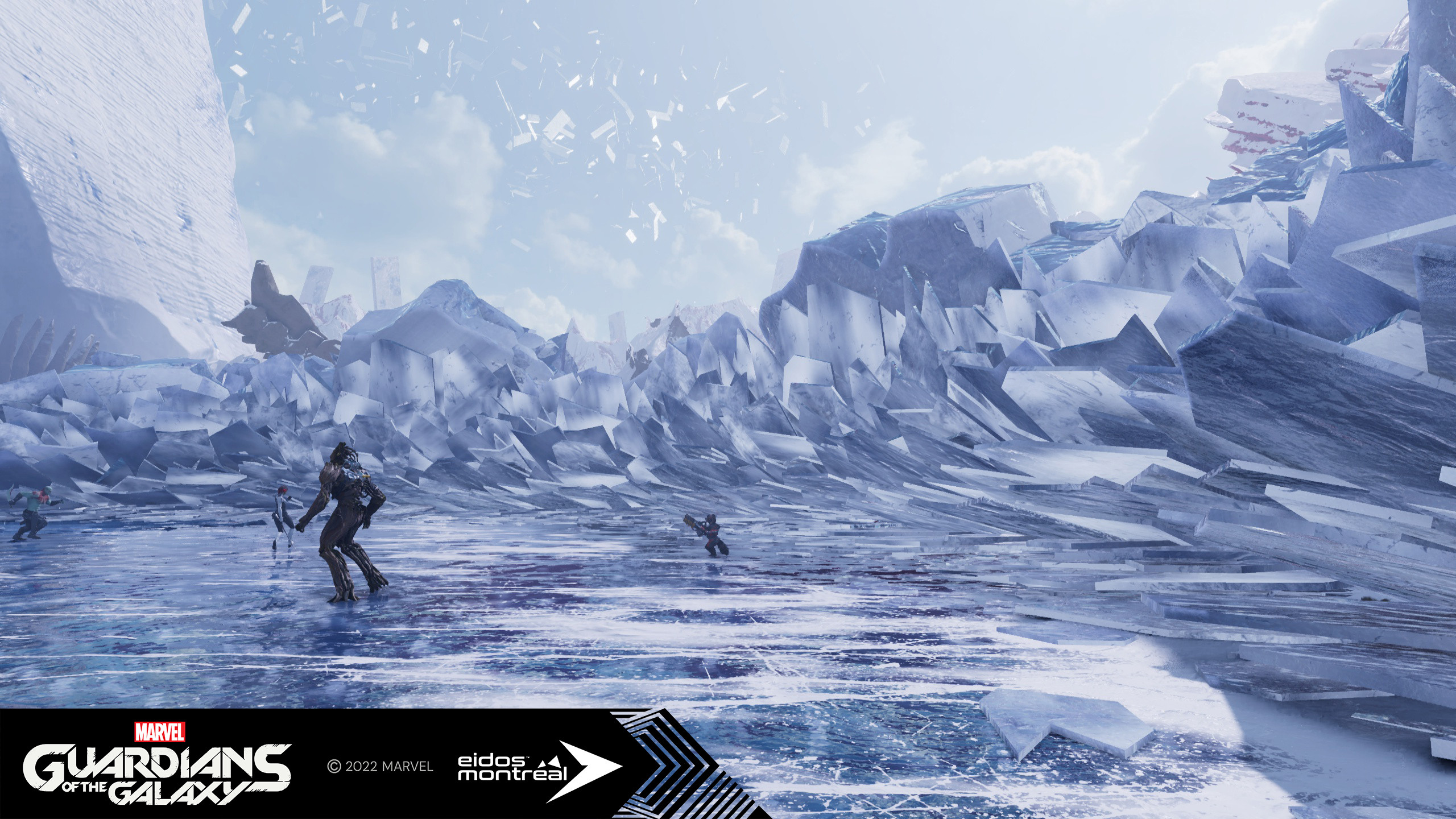 Level art, modeling and texturing the ice shards.