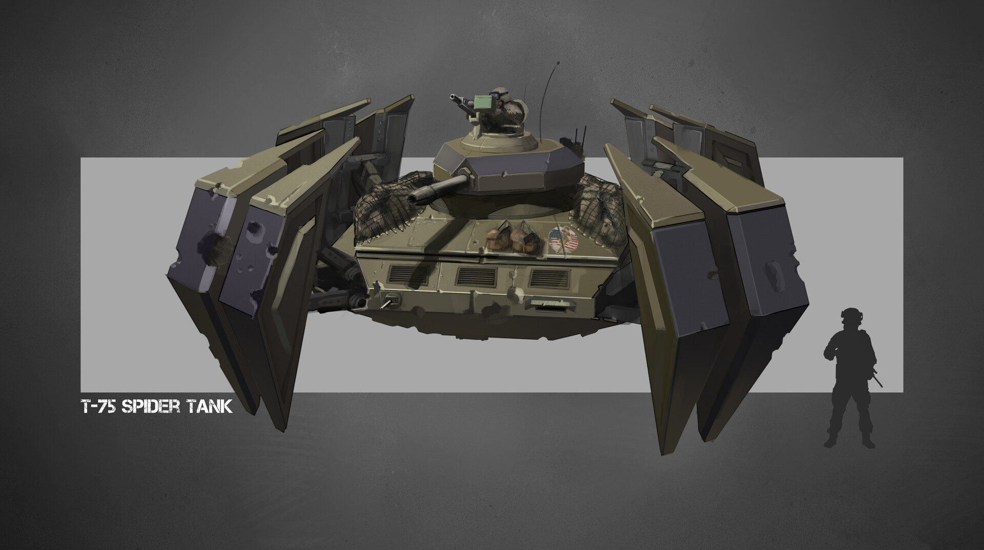 ArtStation - T-75 spider tank