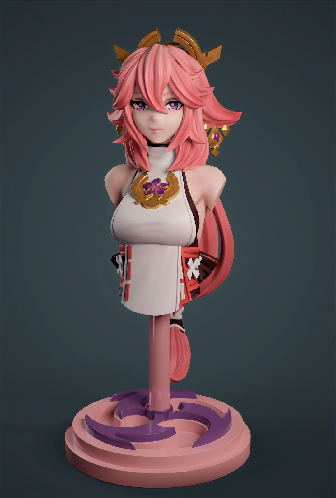 Yae miko 3d. YAE Miko 3d model.