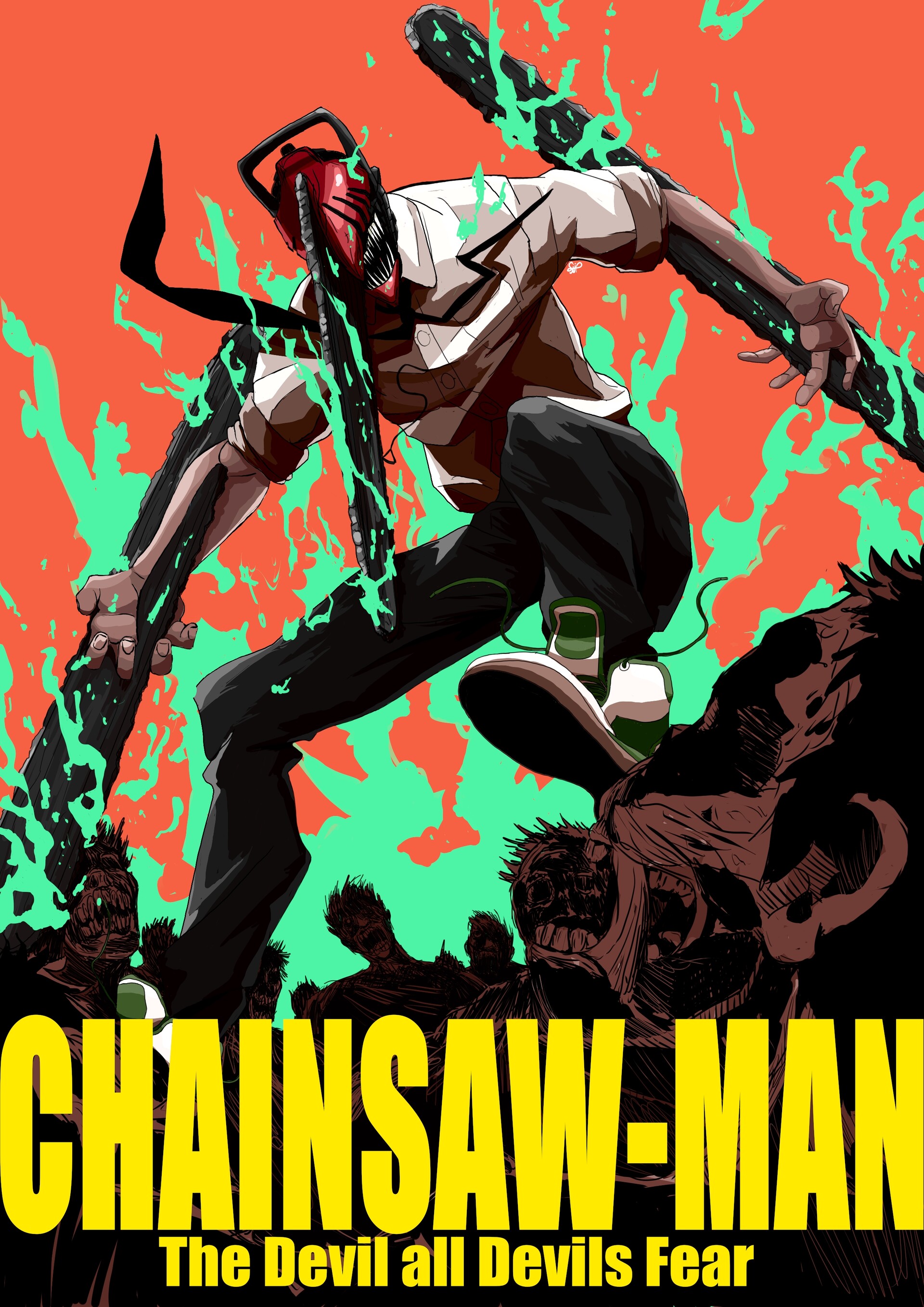 ArtStation - Chainsaw Man Anime Episode 1 Fanart