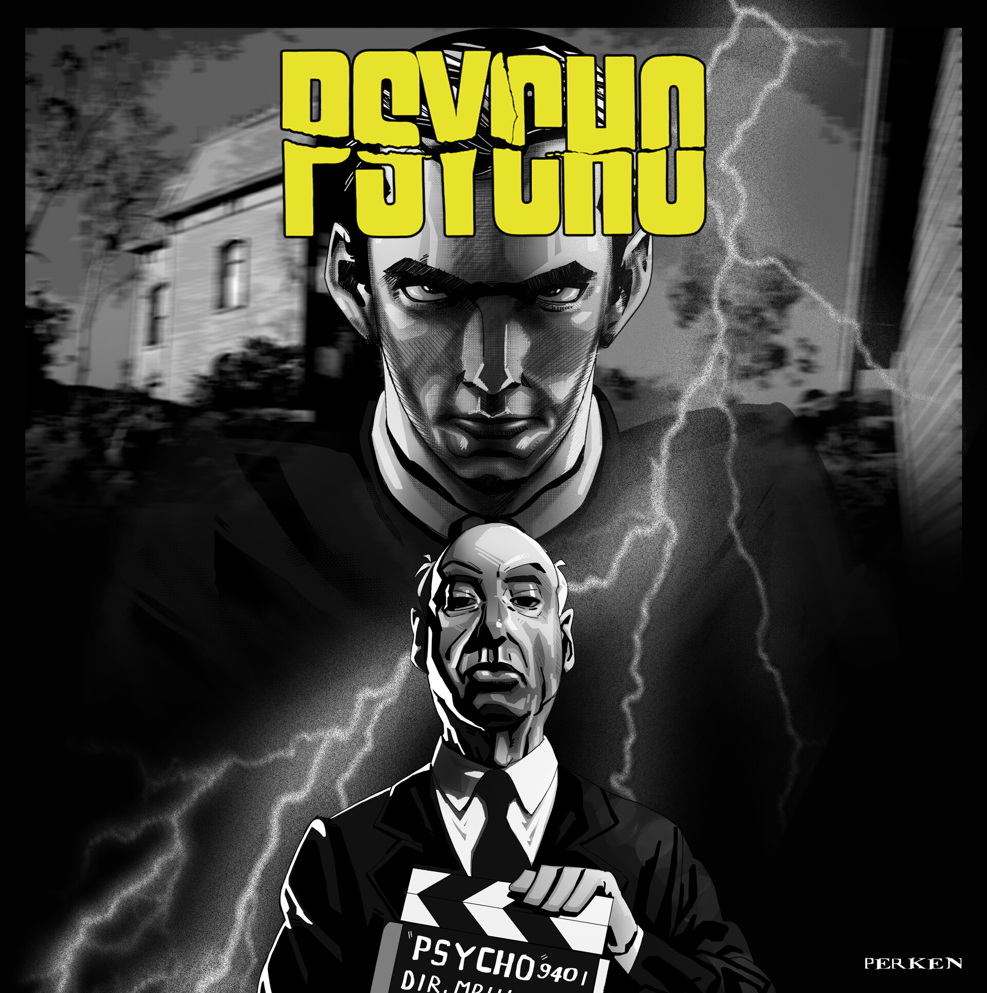 ArtStation - ALFRED HITCHCOCK`S PSYCHO