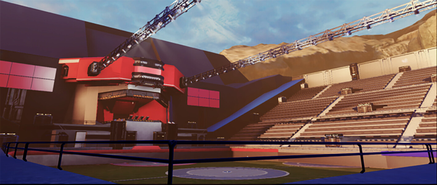 Environment Art &amp; Promotional Image via In-Game Photo Suite
Third and Final Draft of Frontier, Grifball Court used in Halo 5 Matchmaking