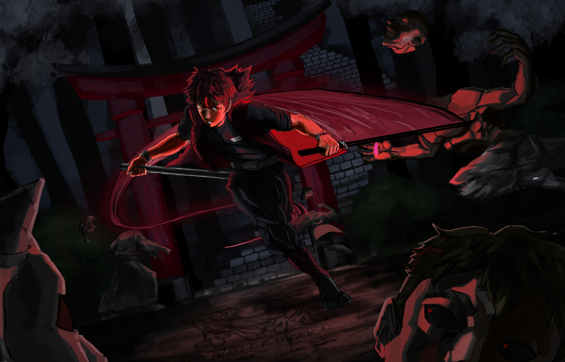 Artstation demon slayer fan art