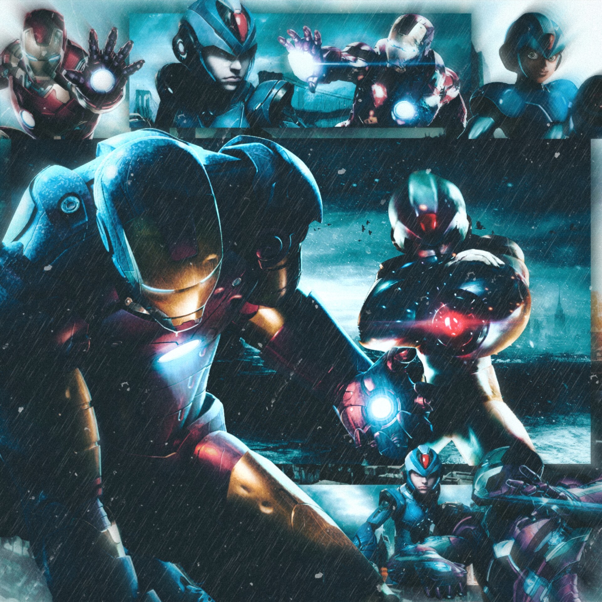 ArtStation Iron Man VS Mega Man