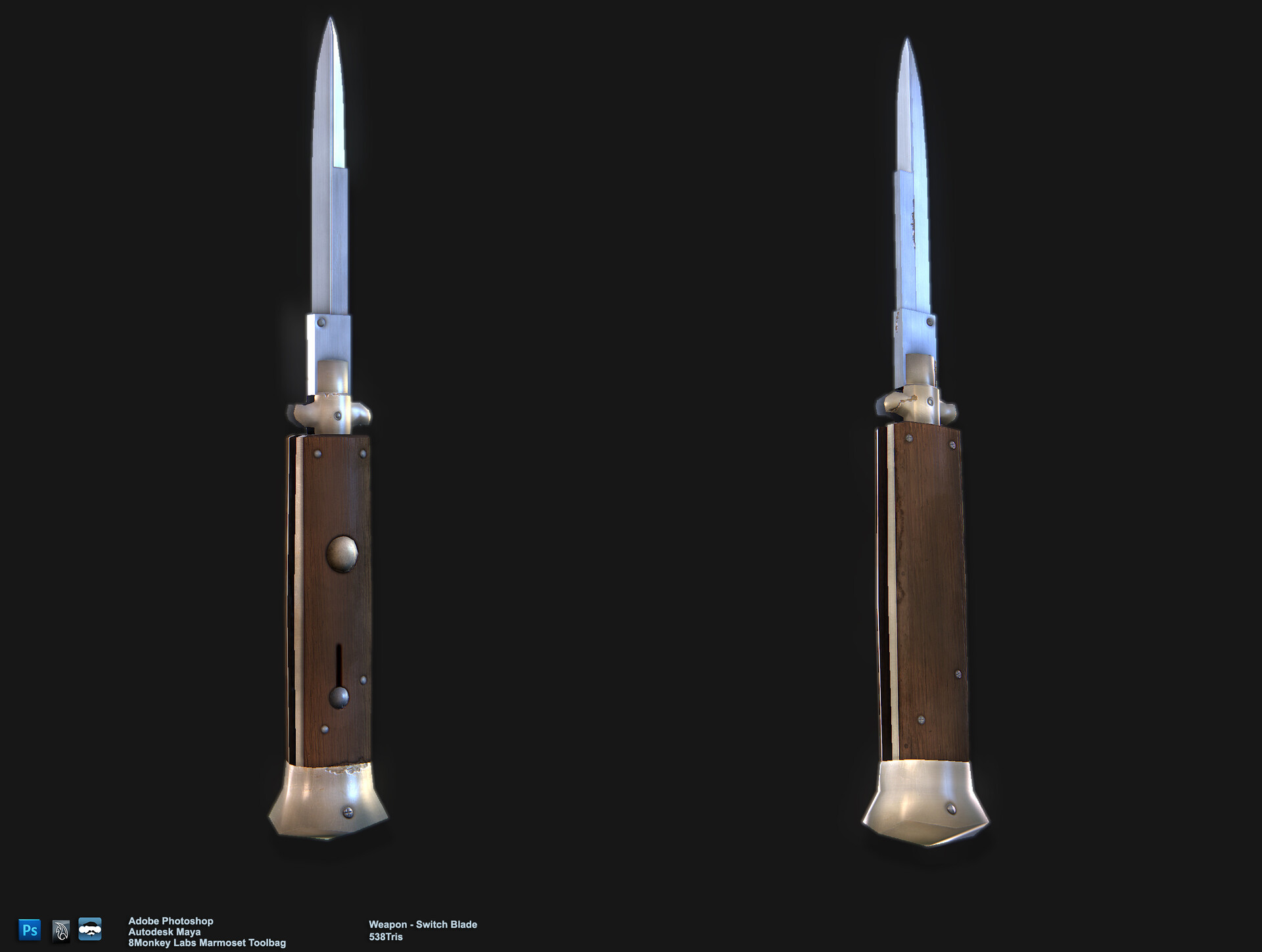 ArtStation Indie Game Dead End Prop Switchblade