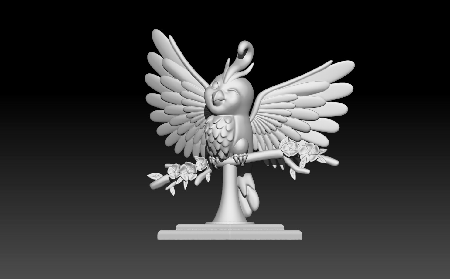 Artstation cute bird 3d model