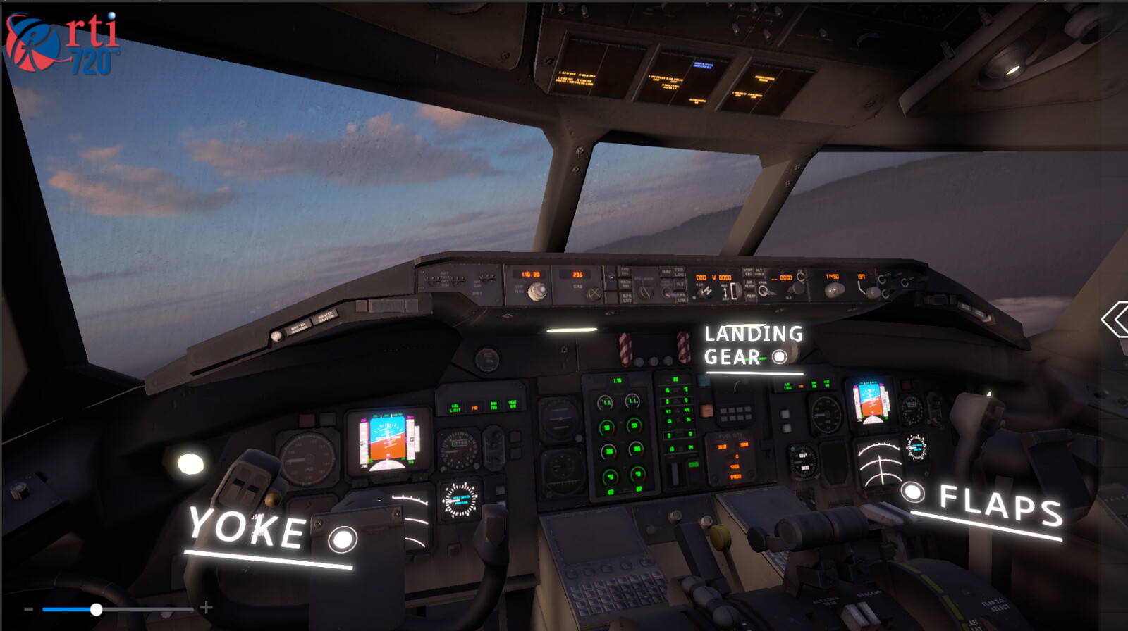 VR Cockpit: Take-Off Procedure