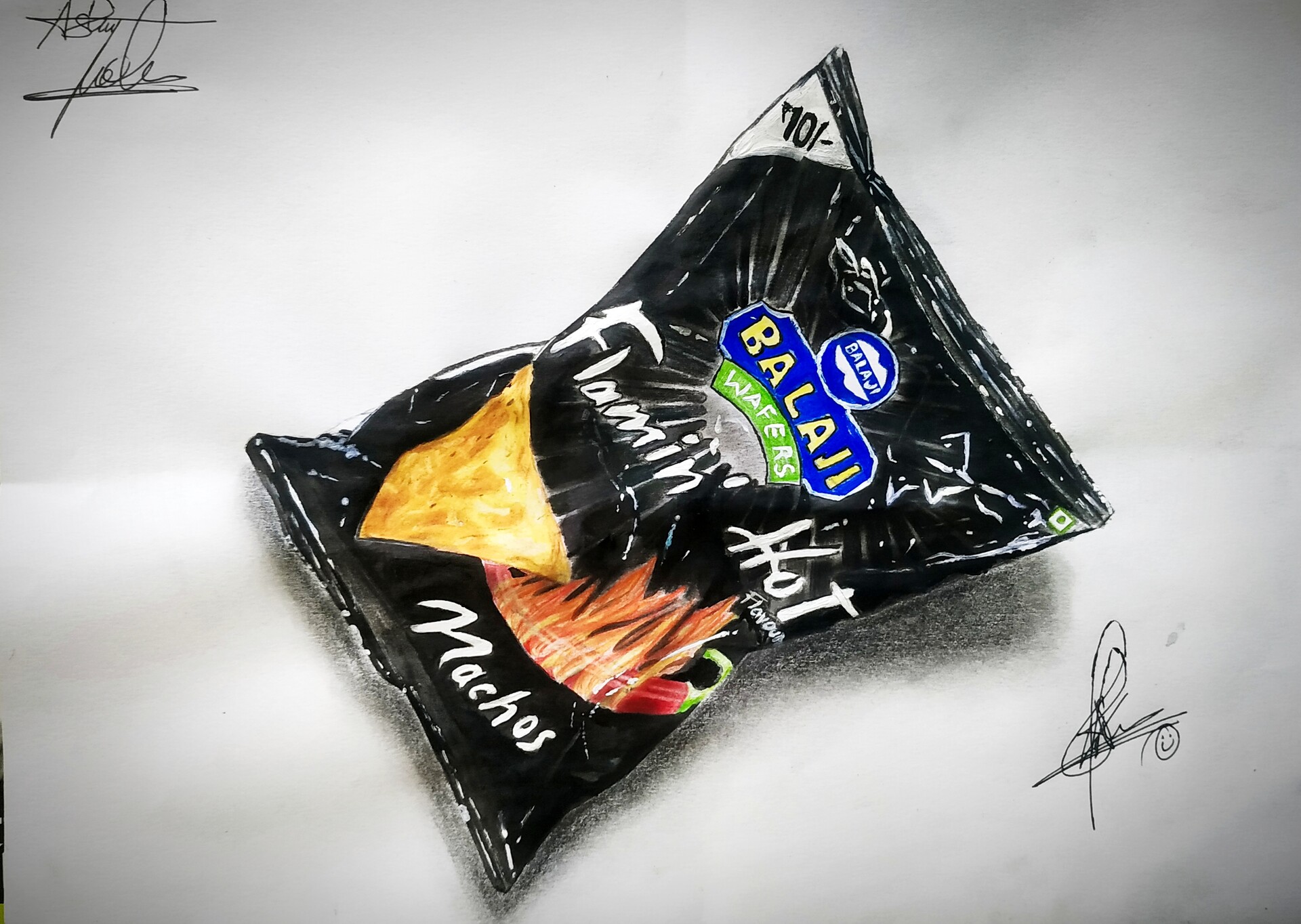 ArtStation - Flamin Hot Nachos - Realistic Drawing