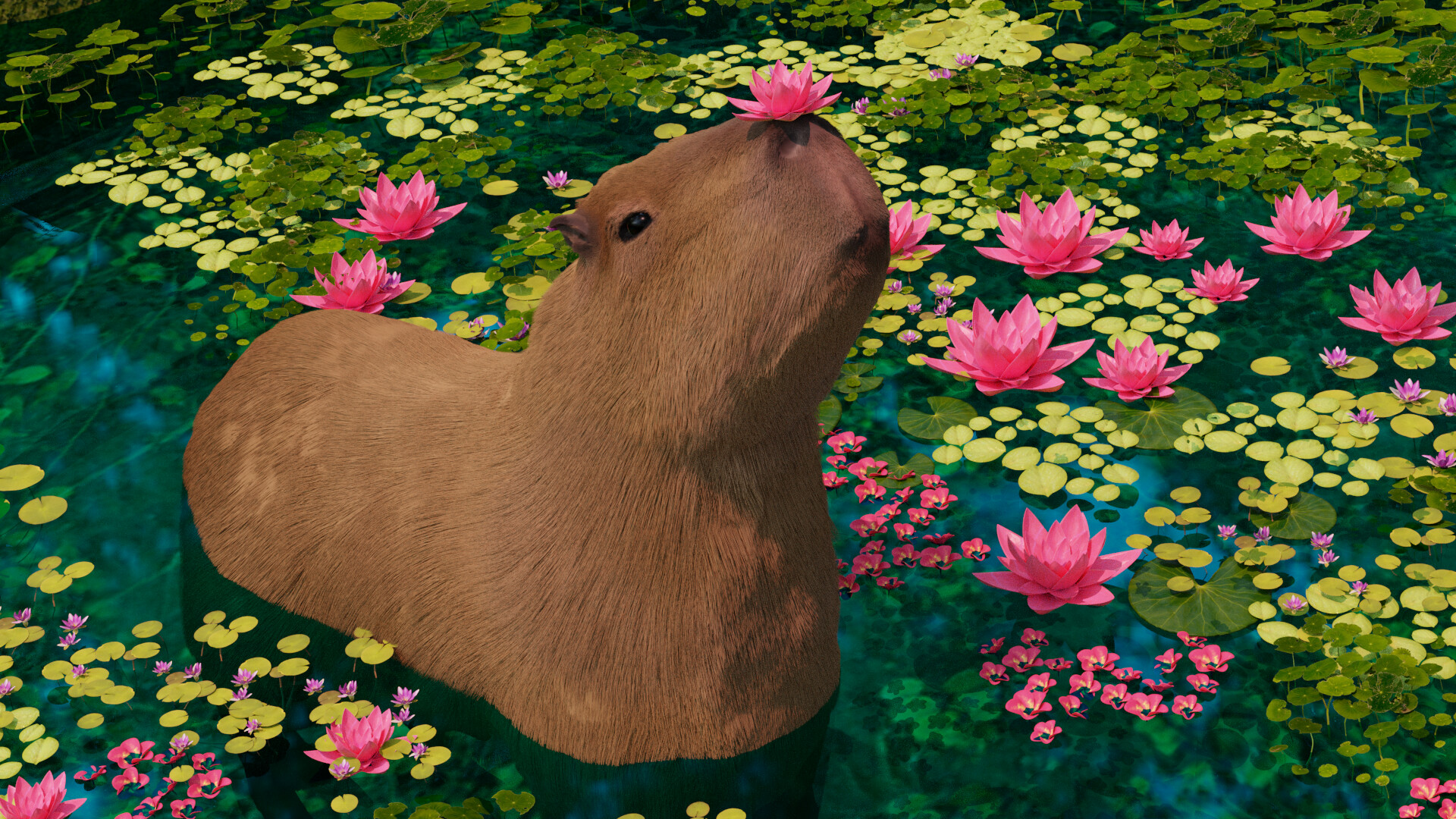 ArtStation - Relaxing capybara