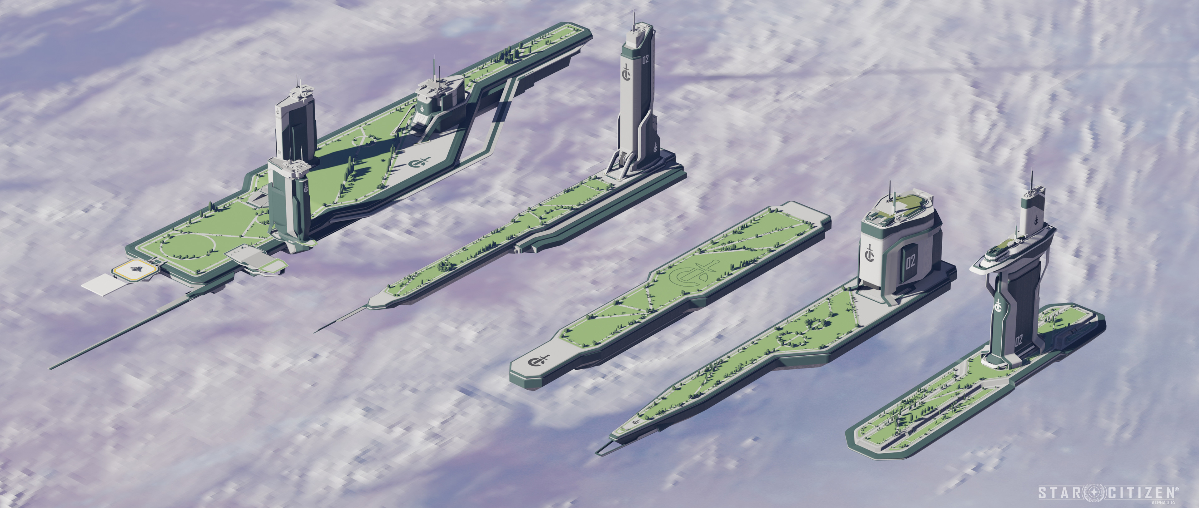Habitation platform concept variation - platforms